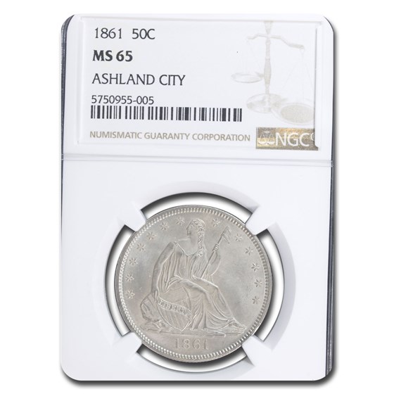 1861 Liberty Seated Half Dollar MS-65 NGC 1861 Liberty Seated Half Dollar MS-65 NGC