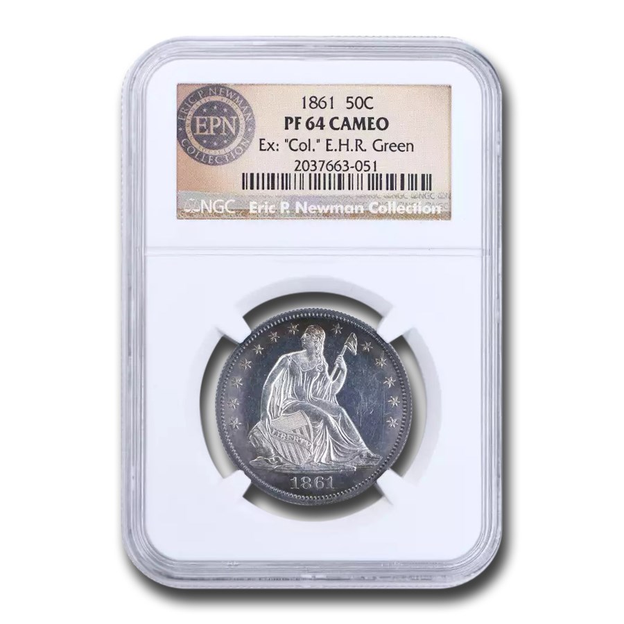 1861 Liberty Seated Half Dollar PF-64 Cameo NGC