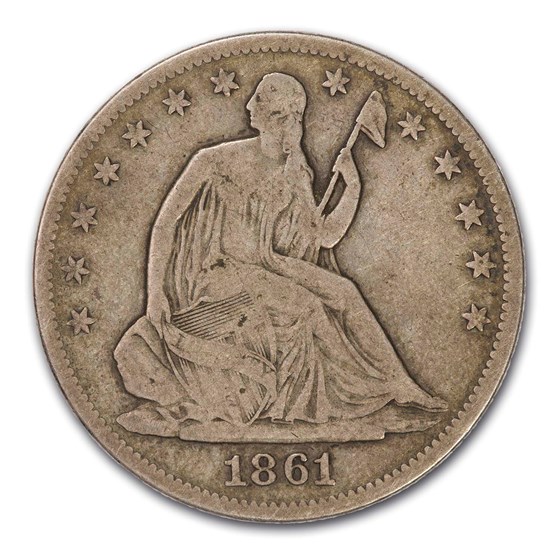 1861 Liberty Seated Half Dollar VG 1861 Liberty Seated Half Dollar VG