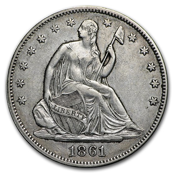 1861 Liberty Seated Half Dollar XF 1861 Liberty Seated Half Dollar XF