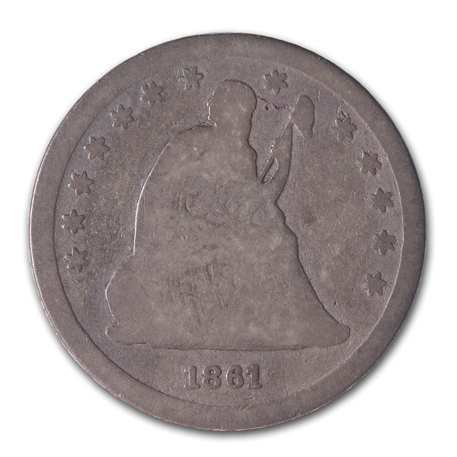Buy 1861 Liberty Seated Quarter Good APMEX