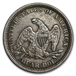 1861 Liberty Seated Quarter VF