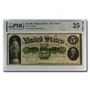 1861 (New York) $5.00 Demand Note New York VF-25 PMG (Fr#1)