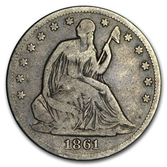 1861-O Liberty Seated Half Dollar Fine 1861-O Liberty Seated Half Dollar Fine