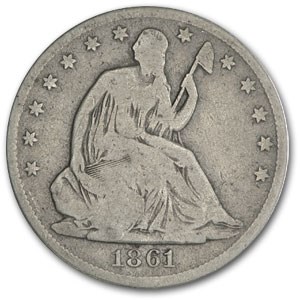 1861-O Liberty Seated Half Dollar Good 1861-O Liberty Seated Half Dollar Good