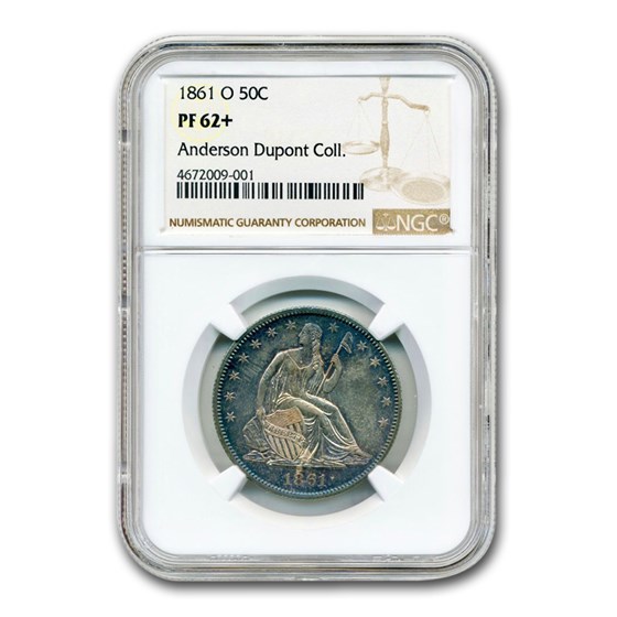 1861-O Liberty Seated Half Dollar PF-62+ NGC 1861-O Liberty Seated Half Dollar PF-62+ NGC