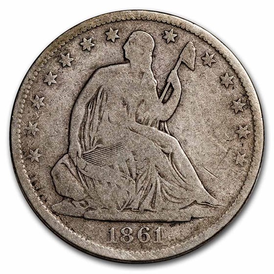 1861-O Liberty Seated Half Dollar VG 1861-O Liberty Seated Half Dollar VG