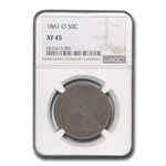 1861-O Liberty Seated Half Dollar XF-45 NGC