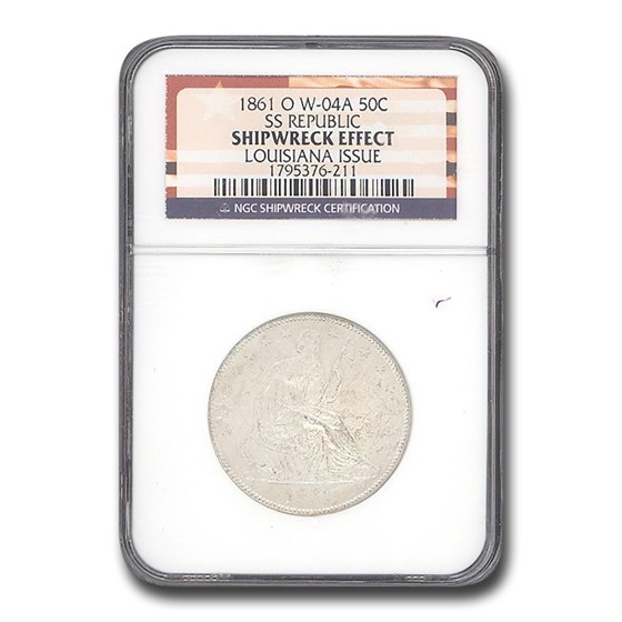 1861-O Liberty Seated Half NGC (SS-Republic, Louisiana Issue) 1861-O Liberty Seated Half NGC (SS-Republic, Louisiana Issue)
