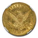 1861-S $10 Liberty Gold Eagle AU-58 NGC