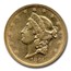 1861-S $20 Liberty Gold Double Eagle AU-50 NGC (SS Republic)