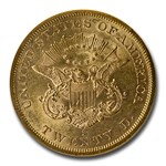 1861-S $20 Liberty Gold Double Eagle AU-58 NGC