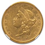 1861-S $20 Liberty Gold Double Eagle XF-45 NGC