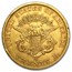 1861-S $20 Liberty Gold Double Eagle XF Details (Cleaned)