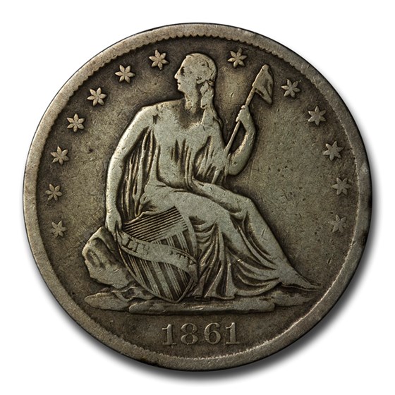 1861-S Liberty Seated Half Dollar Fine 1861-S Liberty Seated Half Dollar Fine