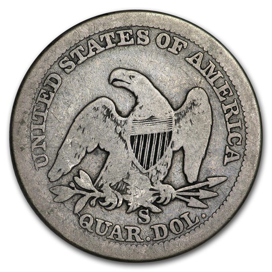 Buy 1861S Liberty Seated Quarter VG APMEX