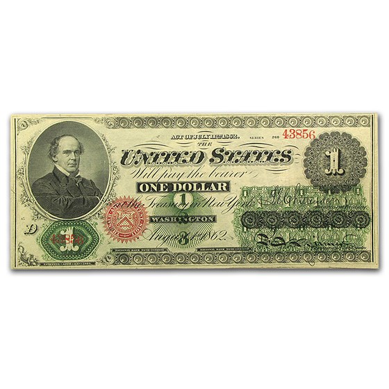 1862 $1.00 Legal Tender Salmon P. Chase VF (Fr#16) 1862 $1.00 Legal Tender Salmon P. Chase VF (Fr#16)