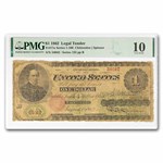 1862 $1.00 Legal Tender Salmon P. Chase VG-10 PMG (Fr#17A)