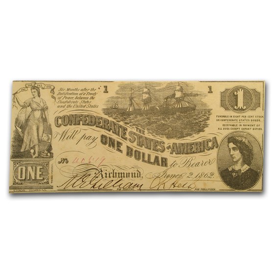 1862 $1.00 (T-44) Lucy Pickens Steamship CU 1862 $1.00 (T-44) Lucy Pickens Steamship CU