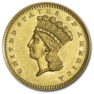 1862 $1 Indian Head Gold Dollar AU 1862 $1 Indian Head Gold Dollar AU