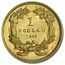 1862 $1 Indian Head Gold Dollar AU