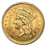 1862 $1 Indian Head Gold Dollar MS-62 PCGS
