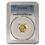 1862 $1 Indian Head Gold Dollar MS-62 PCGS