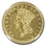 1862 $1 Indian Head Gold MS-61 NGC (PL)