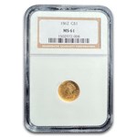 1862 $1 Indian Head Gold MS-61 NGC