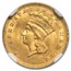 1862 $1 Indian Head Gold MS-63 NGC