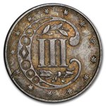 1862/1 Three Cent Silver XF