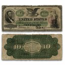 1862 $10.00 Legal Tender Abraham Lincoln VG (Fr#93C)