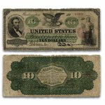 1862 $10.00 Legal Tender Abraham Lincoln VG (Fr#93C)