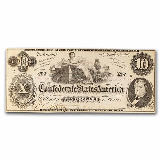 1862 $10 (T-46) Ceres on Cotton Bales AU 1862 $10 (T-46) Ceres on Cotton Bales AU
