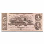 1862 $10 (T-52) State Capitol @ Columbia, SC VF