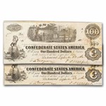 1862 $100 (T-40) Train Diffused Steam AU Details 2 Consecutive