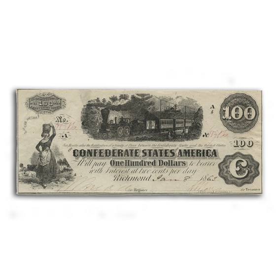1862 $100 (T-40) Train Diffused Steam AU 1862 $100 (T-40) Train Diffused Steam AU