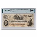 1862 $100 (T-41) Men Hoeing Cotton VF-30 EPQ PMG