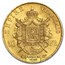 1862-1868 France Gold 50 Francs Napoleon III Laureate (Avg Circ)