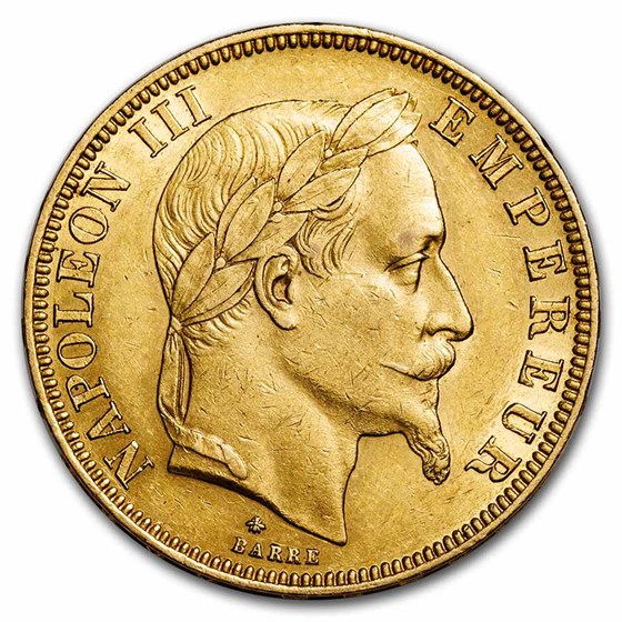 1862-1868 France Gold 50 Francs Napoleon III Laureate (BU) 1862-1868 France Gold 50 Francs Napoleon III Laureate (BU)