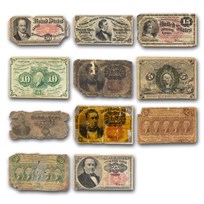 1862-1876 Fractional Currency All Denominations Culls