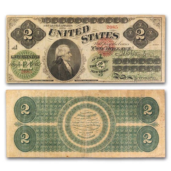 1862 $2.00 Legal Tender Hamilton VF (Fr#41) 1862 $2.00 Legal Tender Hamilton VF (Fr#41)