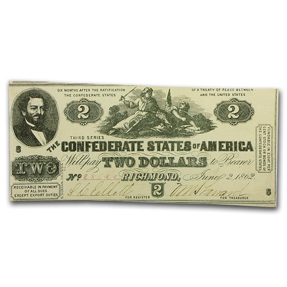 1862 $2.00 (T-42) South Strikes Down the Union AU 1862 $2.00 (T-42) South Strikes Down the Union AU