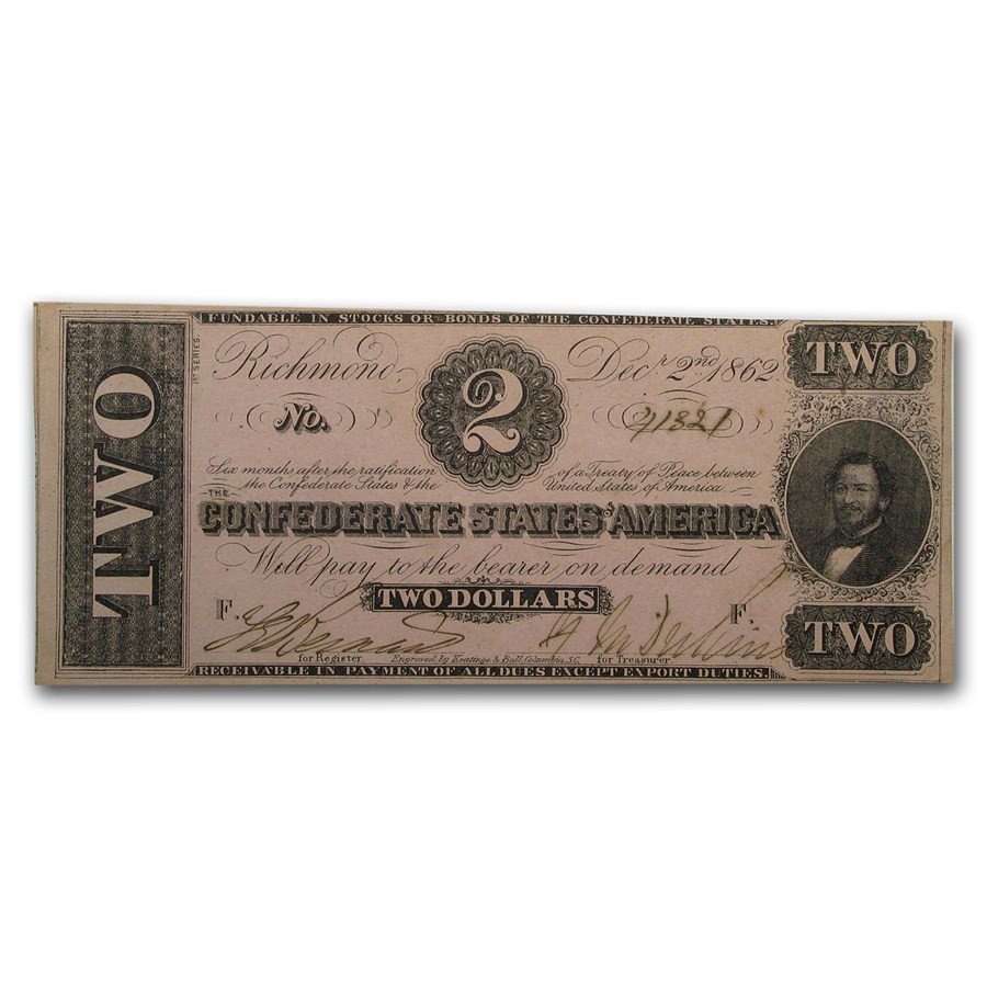 1862 $2.00 (T-54) Judah P. Benjamin XF