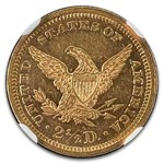 1862 $2.50 Liberty Gold Quarter Eagle AU-58 NGC