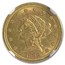 1862 $2.50 Liberty Gold Quarter Eagle MS-60 NGC
