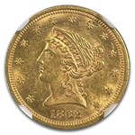 1862 $2.50 Liberty Gold Quarter Eagle MS-62 NGC