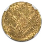 1862 $2.50 Liberty Gold Quarter Eagle MS-62 NGC
