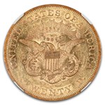 1862 $20 Liberty Gold Double Eagle AU-53 NGC