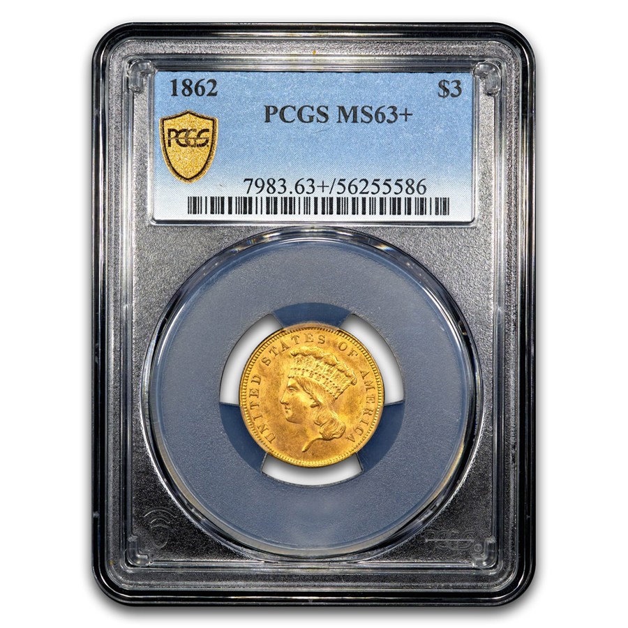 Buy 1862 $3 Gold Princess MS-63+ PCGS | APMEX